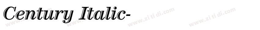 Century Italic字体转换